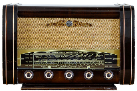 Radio Bluetooth "ASCRE Isogyre 64" des années 1953 restaurée à la main par Charlestine photo détourée.