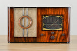 Radio Bluetooth "Arcorp" des années 1938 restaurée à la main par Charlestine photo vu de face.