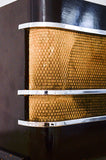 Tissu radio ancienne Integra 1937 restaurée et connectée en Bluetooth par Charlestine