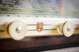 Détails boutons radio ancienne Philips BF411A 1951 restaurée et connectée en Bluetooth par Charlestine