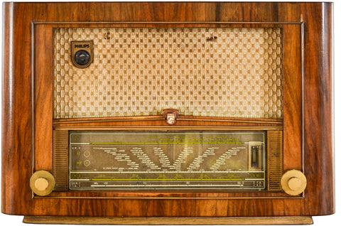 Radio Bluetooth "Philips Maestro" des années 1954 restaurée à la main par Charlestine photo détourée.