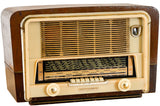 Radio ancienne Transmonde de 1950 transformée en enceinte Bluetooth par Charlestine - Photo principale détourée